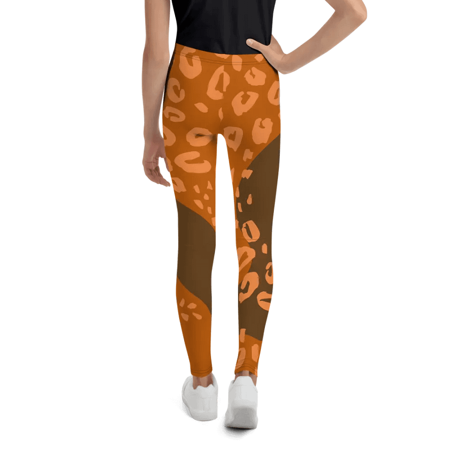 Orange Camo Dreams Youth Leggings product image (4)
