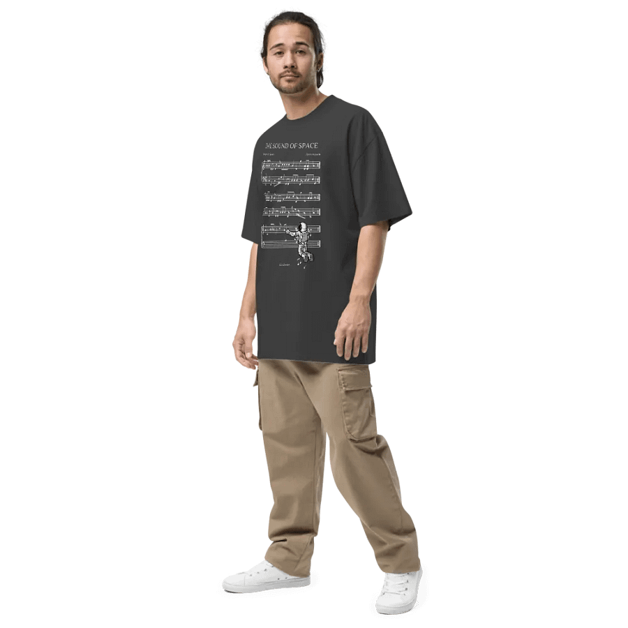 The Sound of Space - (Black Version) - Oversized Tee product image (6)