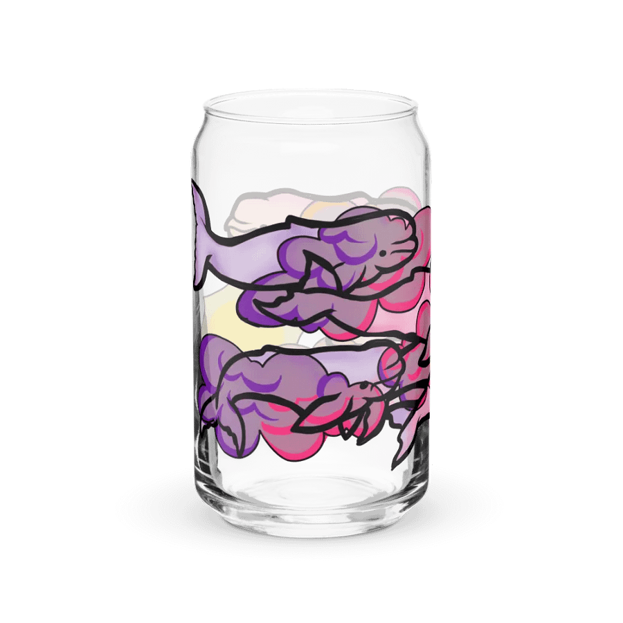 sunset beluga whales can-shaped glass product image (10)