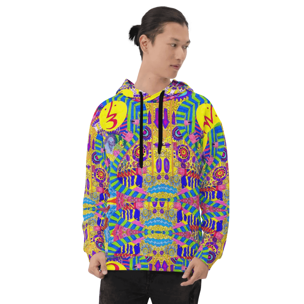 Abstract Colourful Doodles Unisex Pull Over Hoodie product image (1)