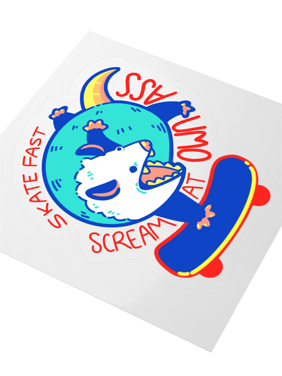 Skate Fast Scream at Own Ass Sticker product image (3)