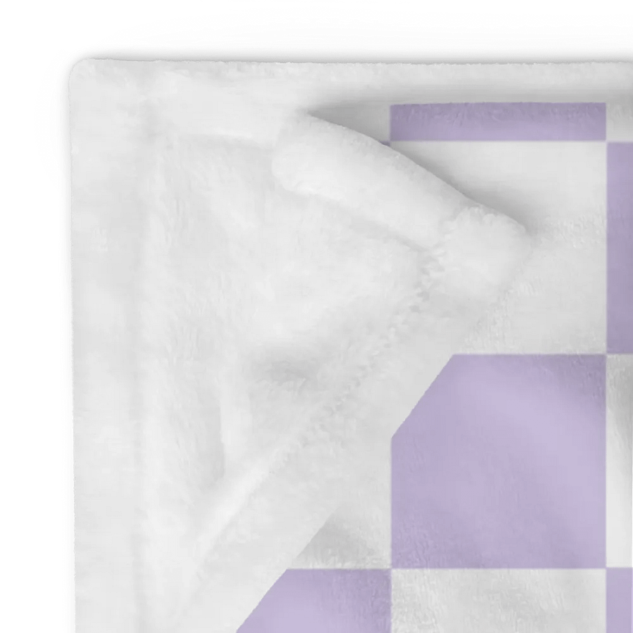 Squares White and Lilac/Throw Blanket by Allcolor product image (12)