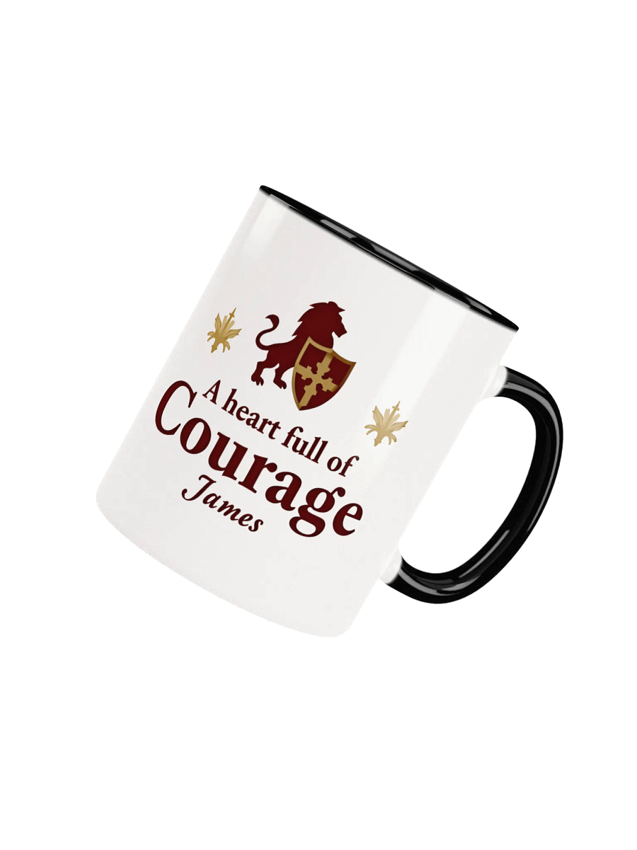 James, a Heart Full of Courage - Personalized Mug for the Brave and Fearless product image (4)