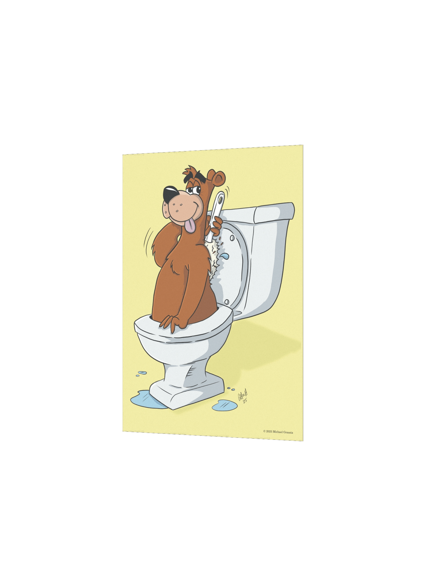 Toilet Bear - Yellow Background product image (2)