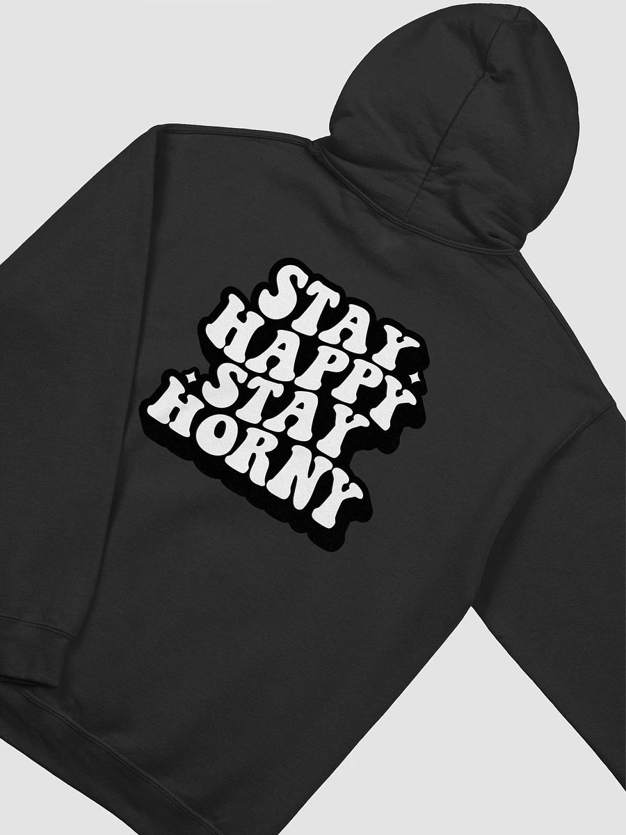 Stay Happy B/W Hoodie product image (48)