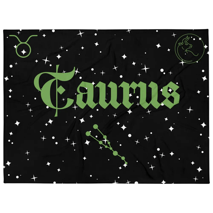 Starry Taurus Zodiac Throw Blanket product image (1)