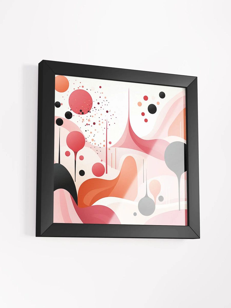 Colorful Pink,Orange and Black Abstract Wall Art product image (24)