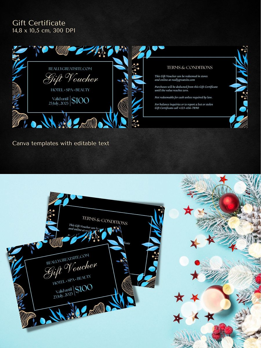 Blue & Gold Watercolor Bundle product image (8)