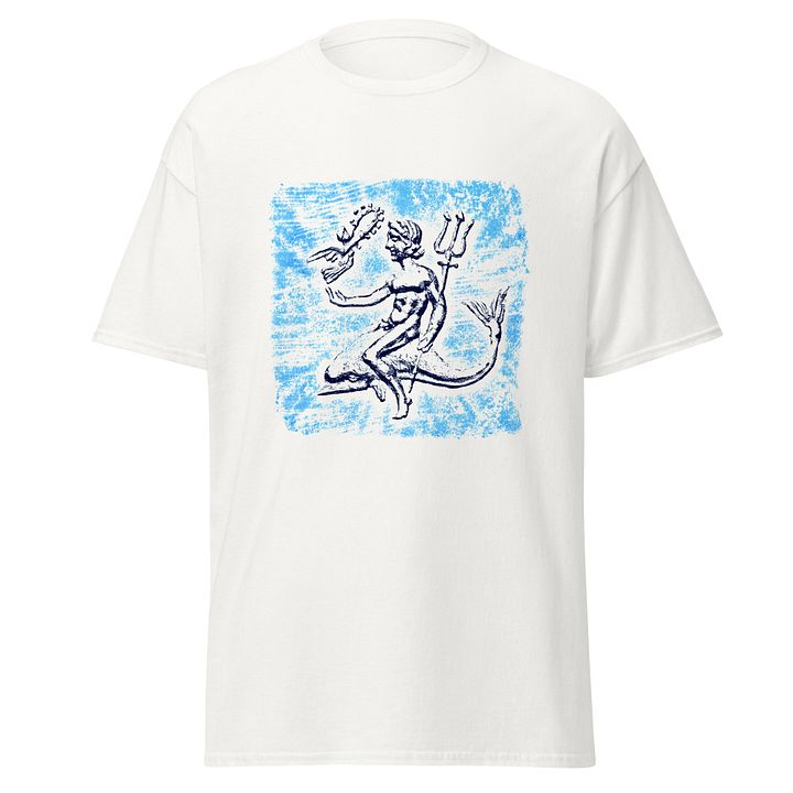 Taras Riding Dolphin Authentic Greek Art 3rd Century BC, White T-Shirt product image (1)