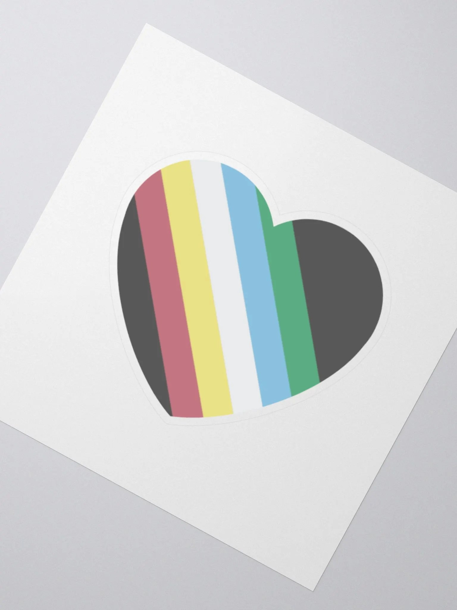 Disability Pride Heart Vinyl Sticker product image (2)