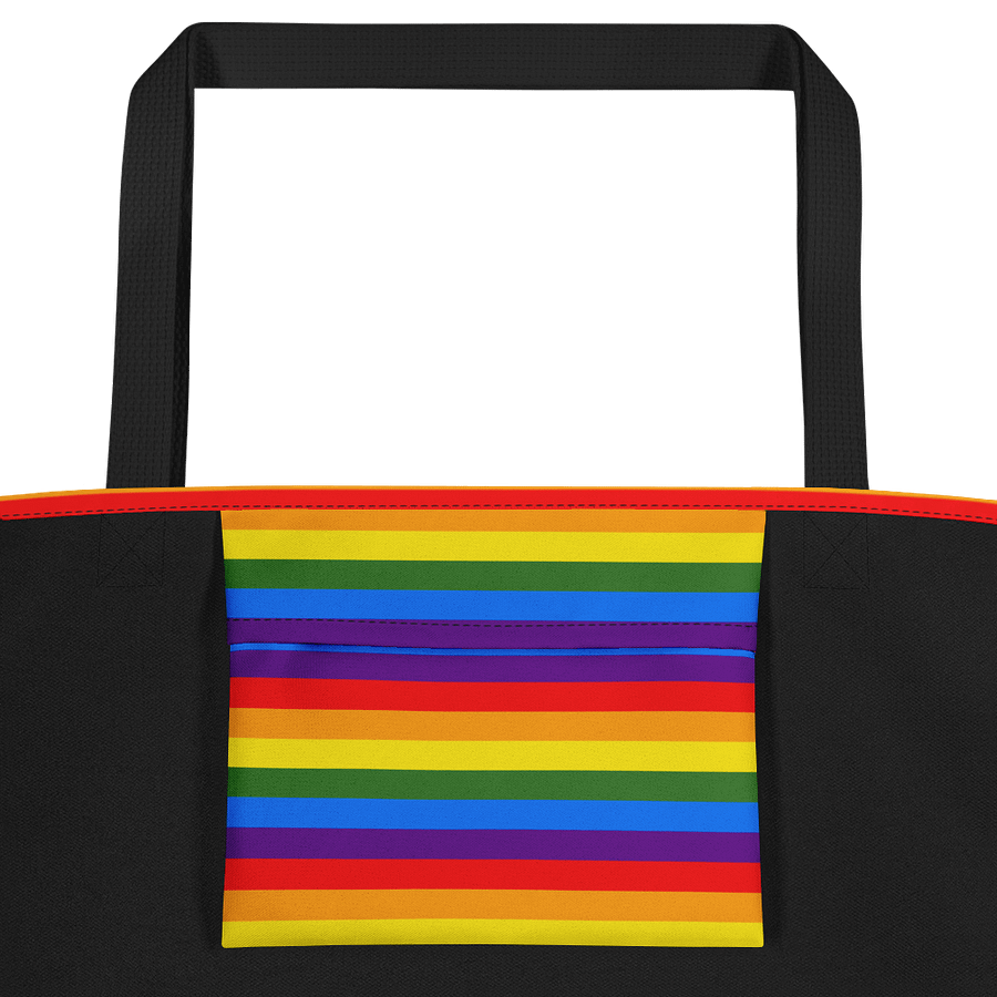 Vibrant Horizon Stripes Large Tote Bag product image (2)