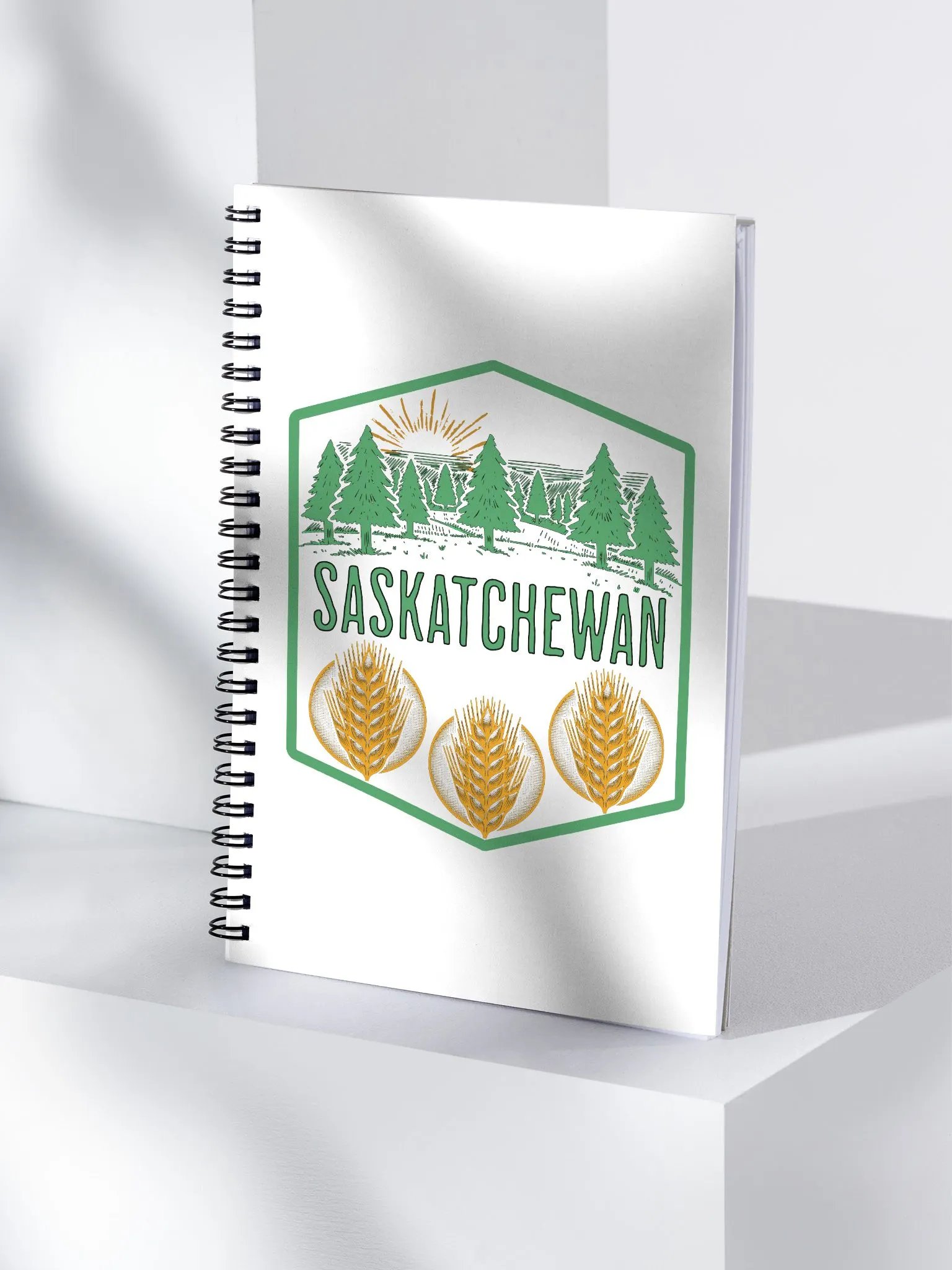 Saskatchewan Tree Wheat Sunset Spiral Notebook product image (3)