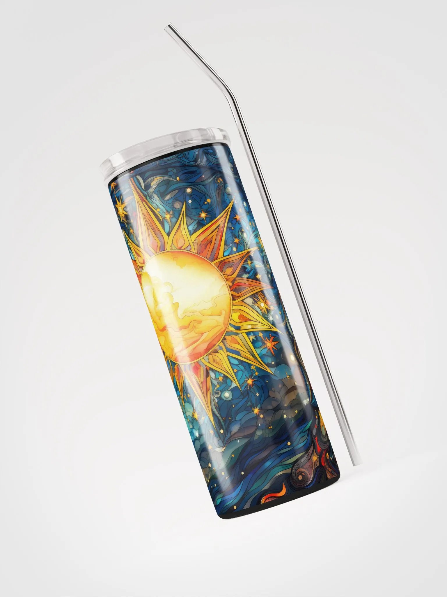 Radiant Sun Stainless Steel Tumbler: Embrace the Celestial Aura product image (3)
