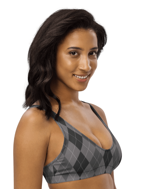 Black Argyle Paradise Bikini Top product image (4)