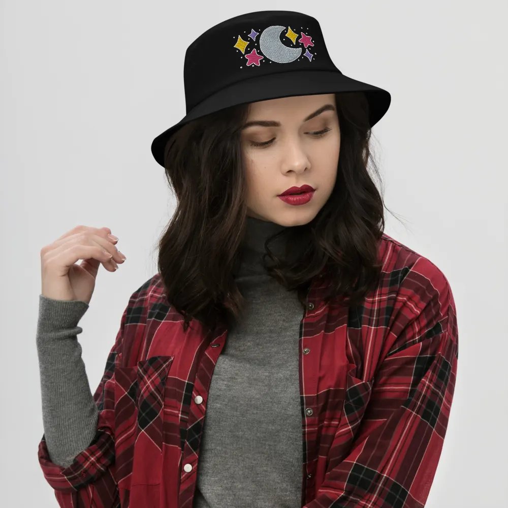 Celestial Bucket Hat with Puff Embroidery product image (14)