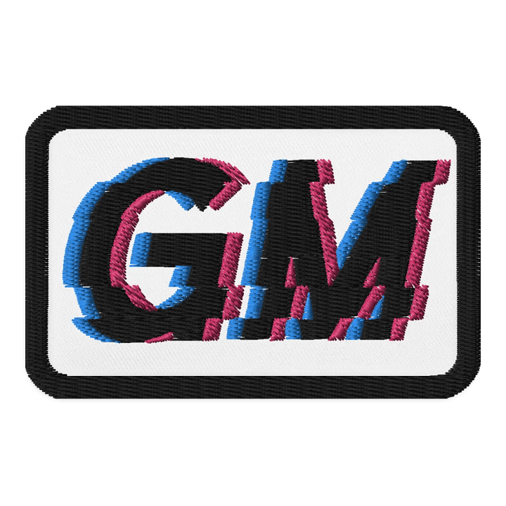 GM White Embroidered Patch product image (1)