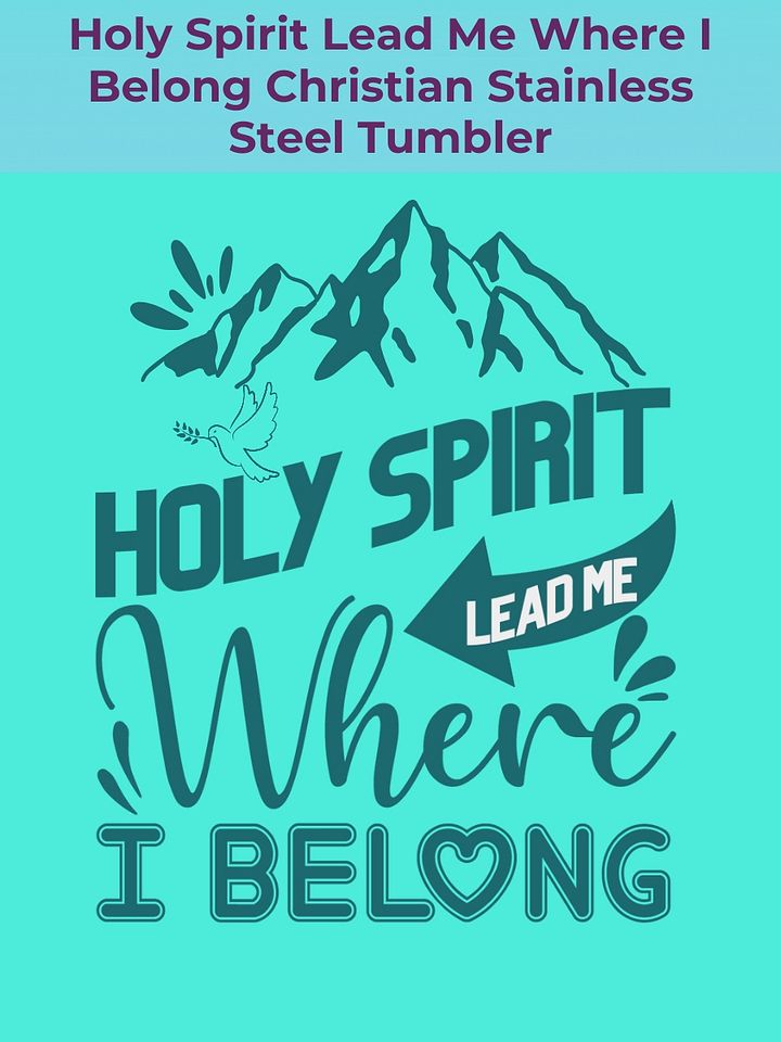 Holy Spirit Lead Me Where I Belong Christian Stainless Steel Tumbler product image (2)