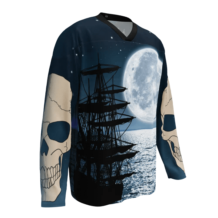 Pirate ship in the night hockey jersey product image (1)