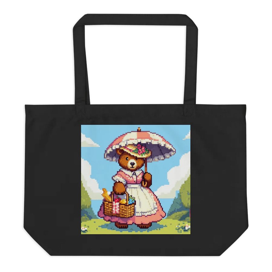 Pixel Art Momma Bear Southern Belle Cotton Tote product image (2)