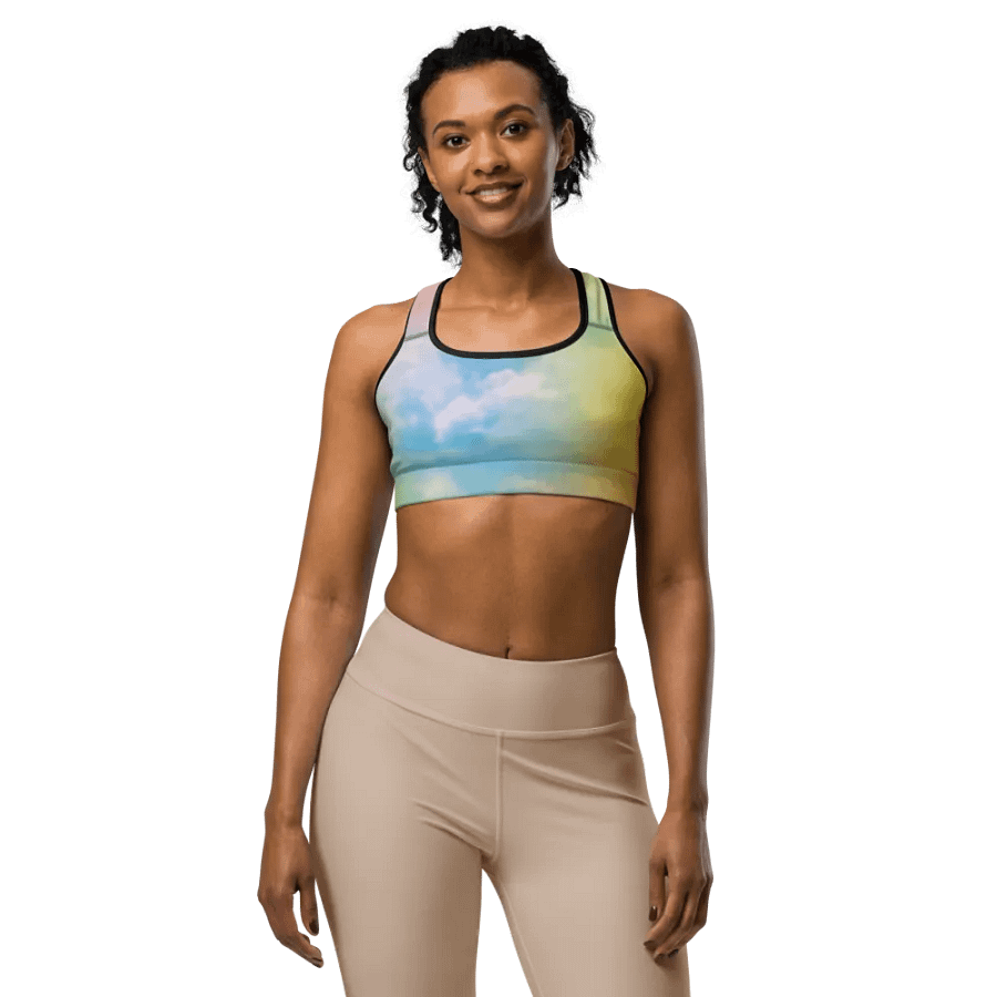 Blur cloud rainbow Design Sports Bra - V10 product image (8)