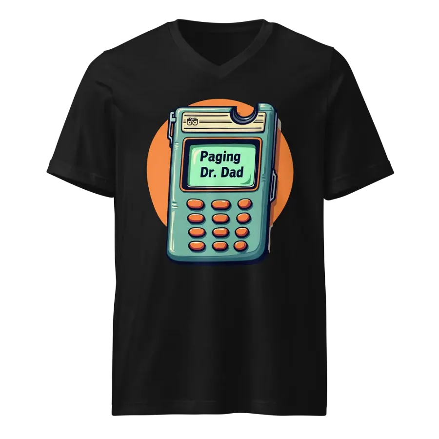 Dr. Dad Retro Pager V-Neck Tee product image (1)