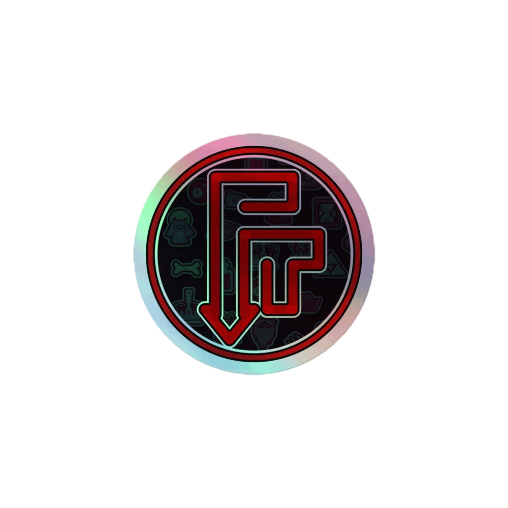 Holographic Sticker Fab Logo (circle Mayhem print) product image (1)