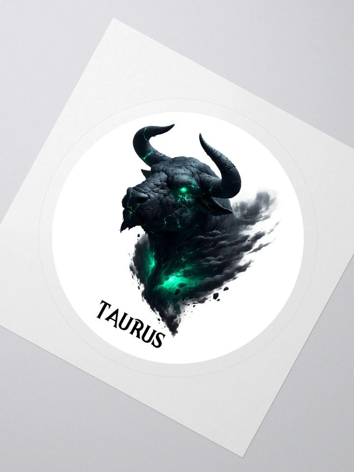 Mythical Taurus Zodiac Round Sticker product image (4)
