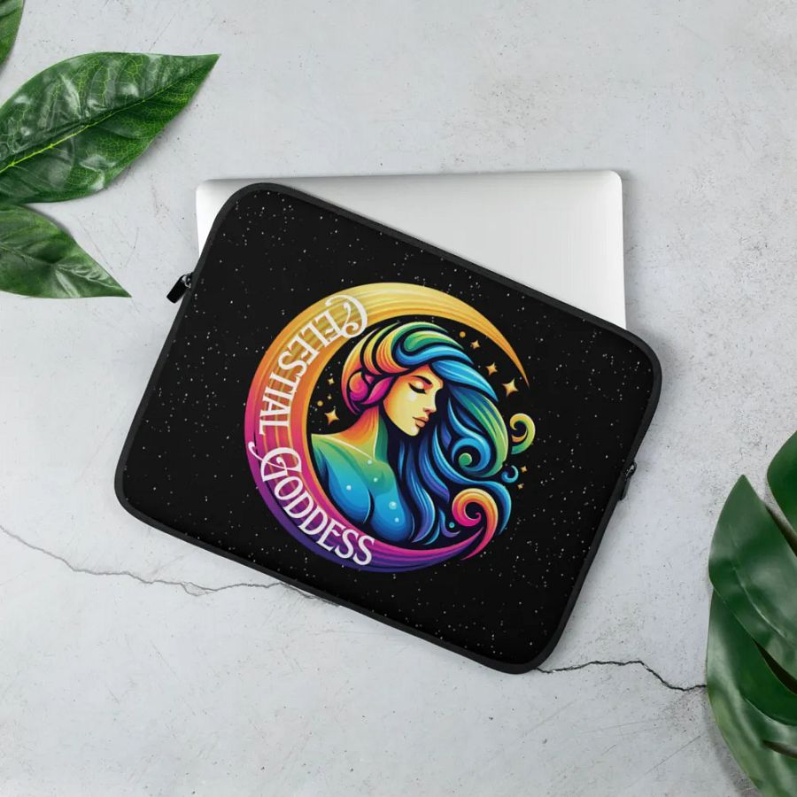 Celestial Crescent Moon Laptop Sleeve product image (2)