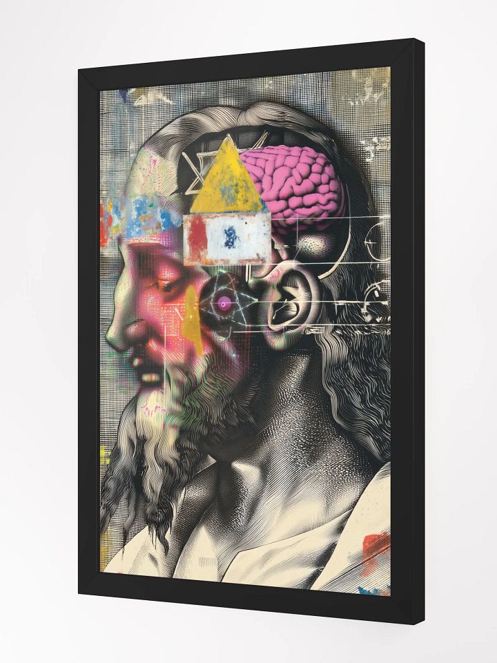 Surreal Jesus Christ Vibrant Ayous Wood Framed Poster product image (2)