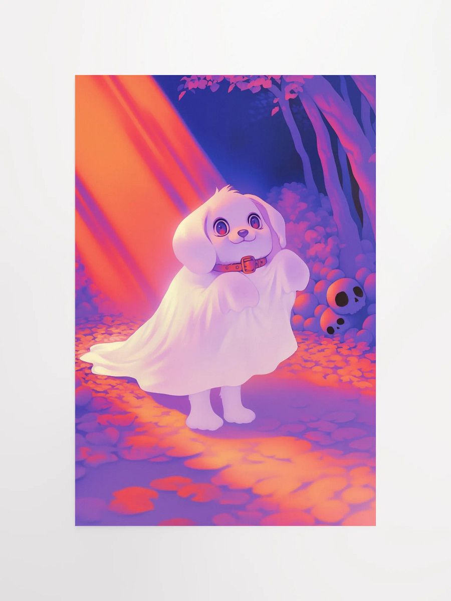 Whimsical Ghost Dog Poster product image (4)