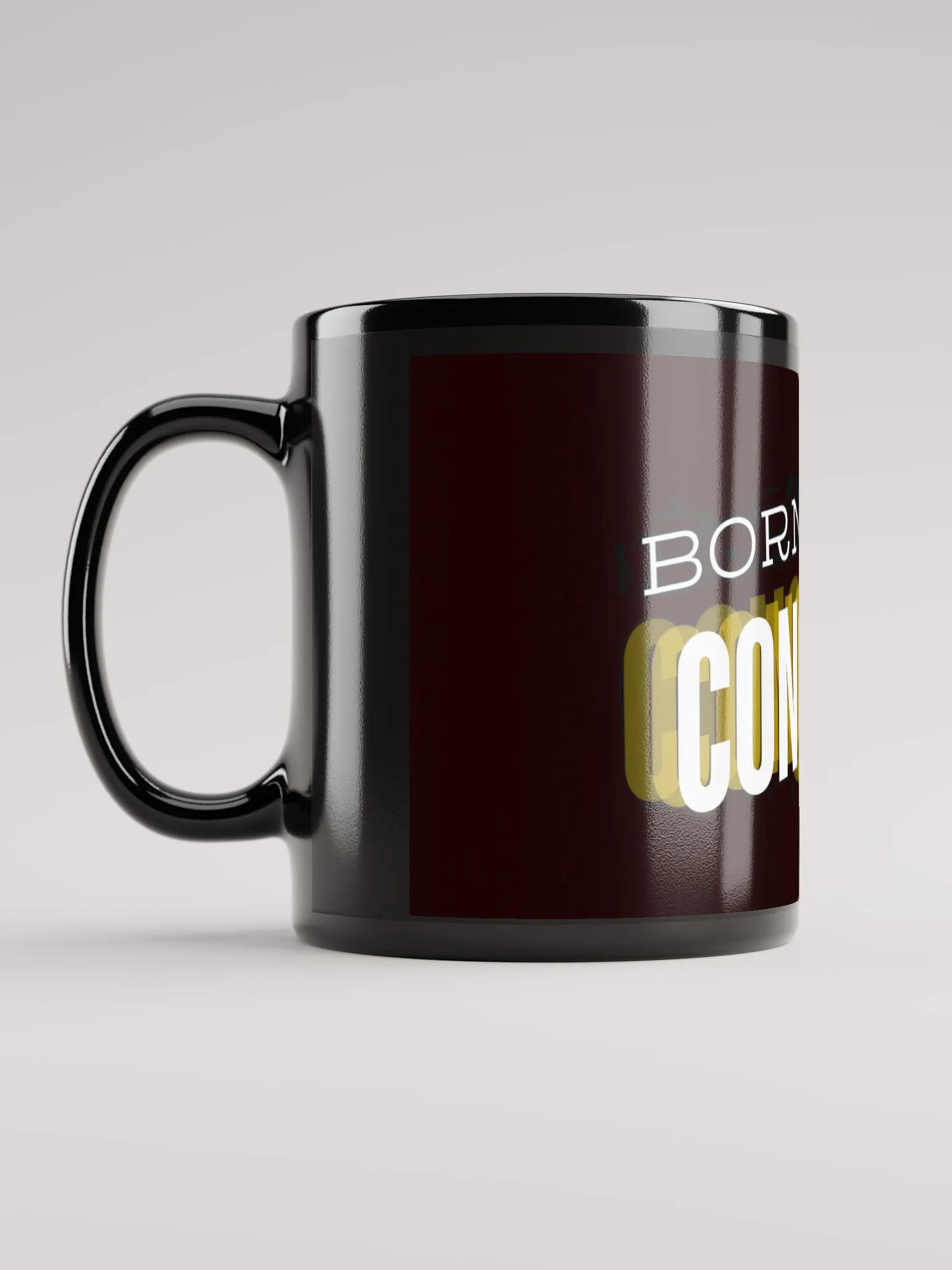 Black Glossy Conqueror's Calligraphy Mug product image (12)