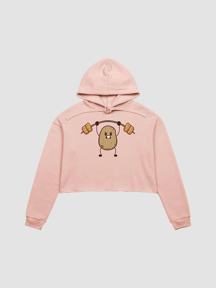 Cute Potato Weightlifting Humor Crop Hoodie product image (21)
