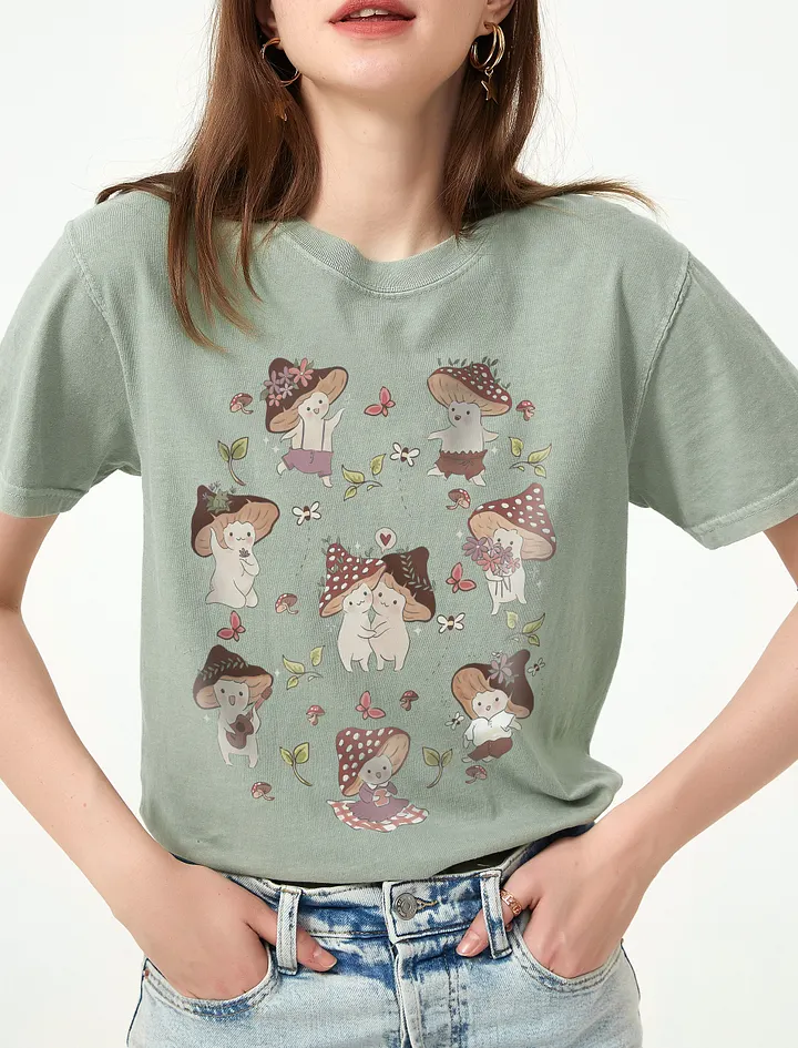 Cottagecore Shirt of Kawaii Mushroom Fairies | Sweatshirt for Forestcore, Fairycore, and Goblincore Sub-Culture product image (1)
