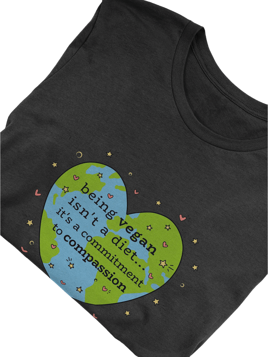 “Being Vegan Isn’t a Diet” Unisex Black T-Shirt product image (3)