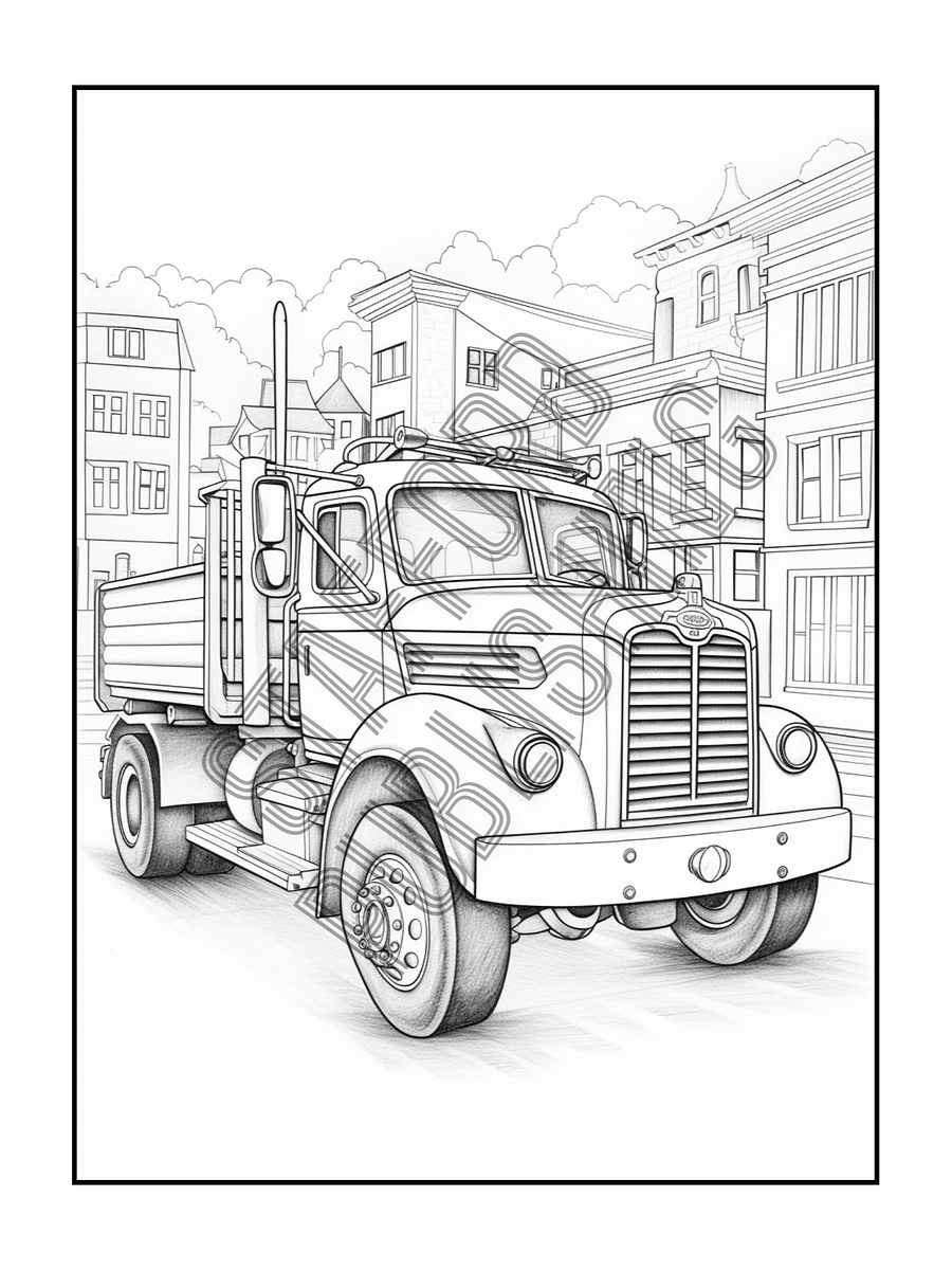 Transportation Coloring Book For Big & Little Kids Printable Version Free Sample Pages product image (2)