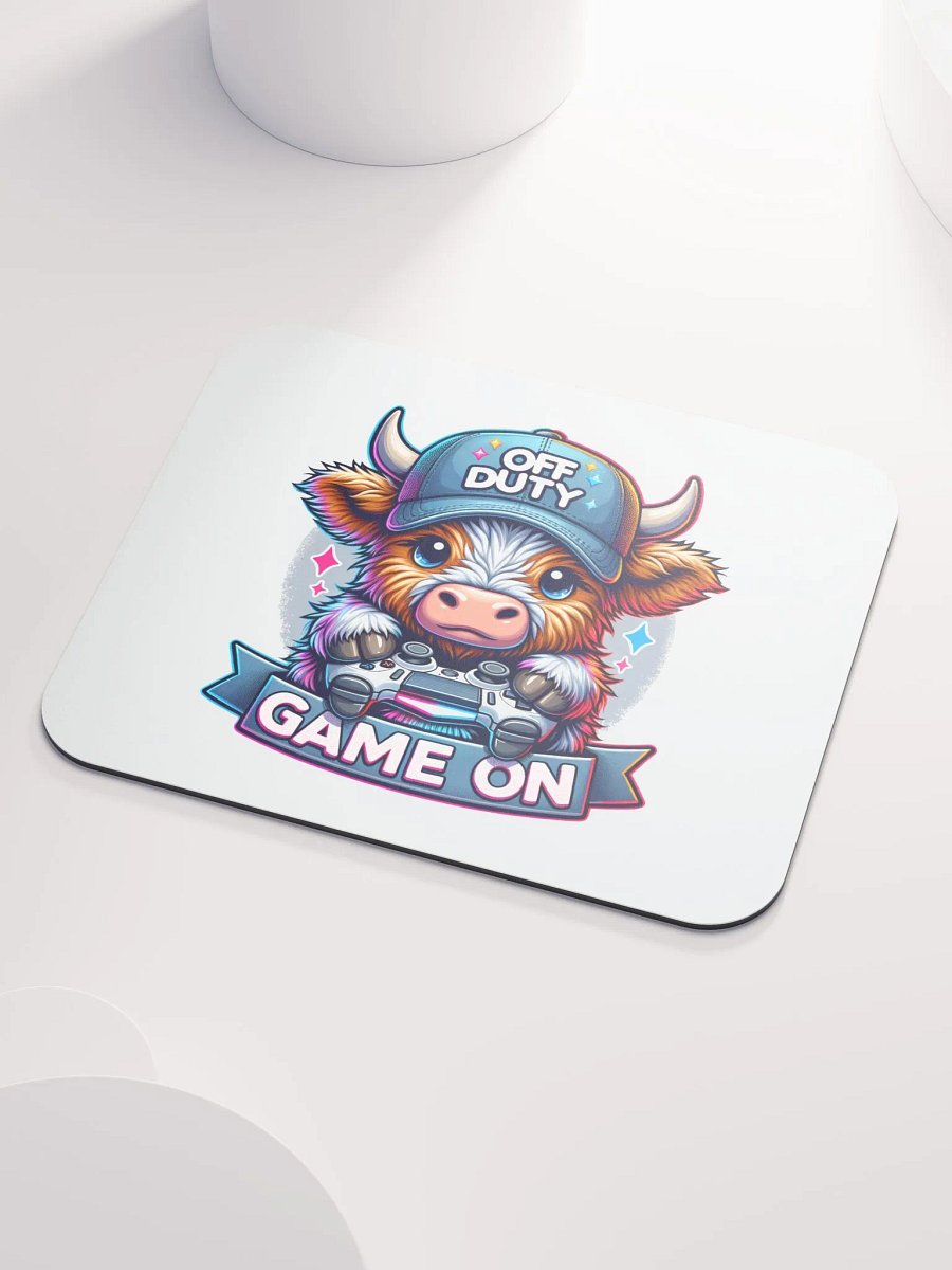 Game On Off Duty Highland Cow Mouse Pad product image (3)