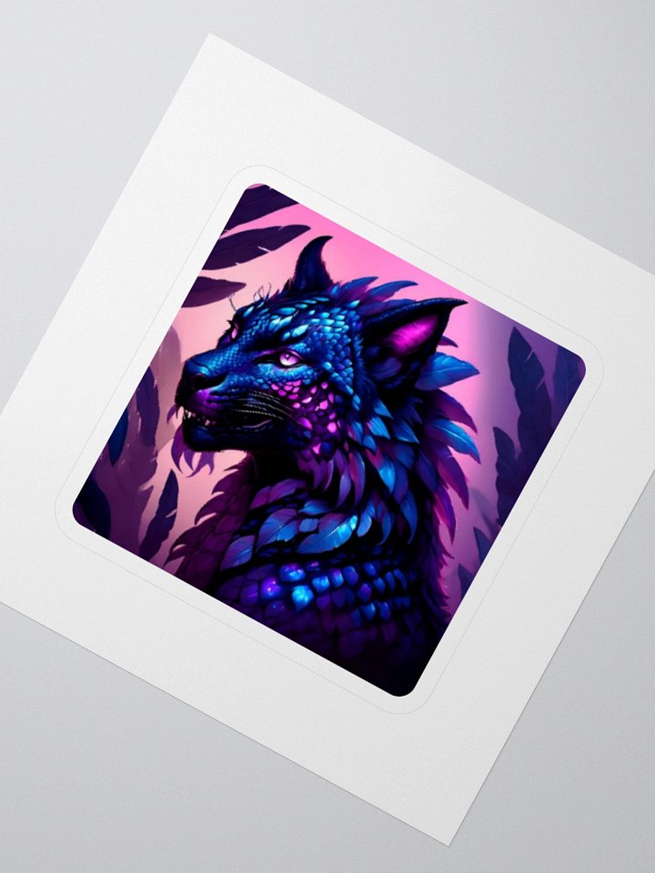 Iridescent Big Cat Kiss Cut Stickers product image (2)