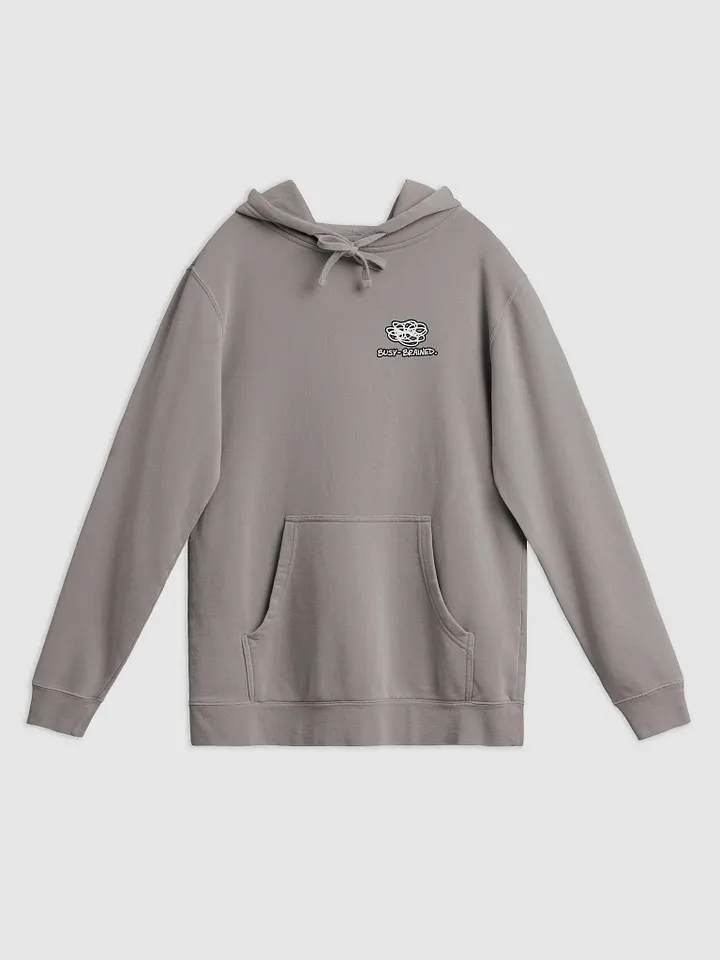 BUSY-BRAINED (lined design) printed pigment hoodie product image (7)