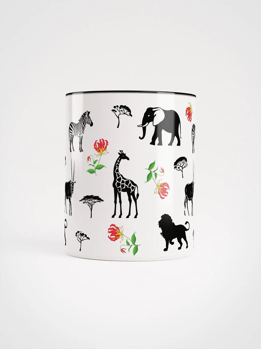 Flame Lily and African Wildlife Patterned Ceramic Mug product image (29)