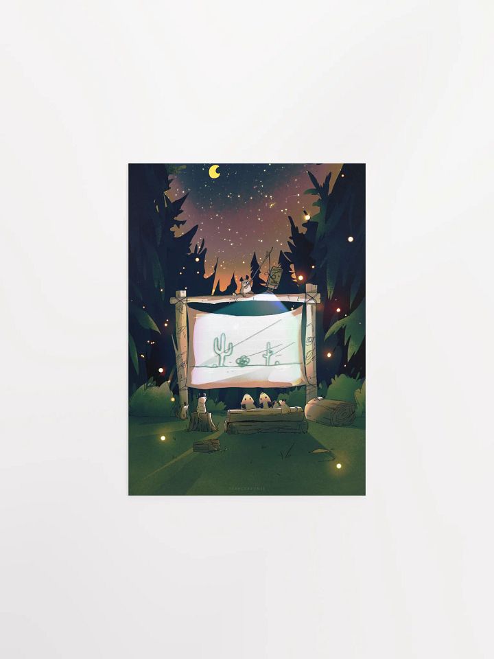 Movie Night Possums Print product image (1)