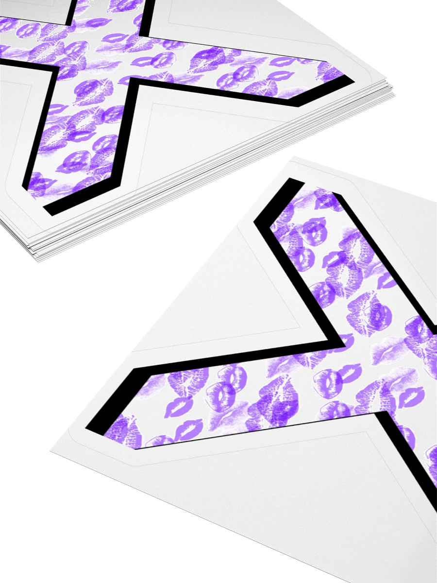 White X Purple Lipstick Kisses | Kiss-cut Sticker product image (4)