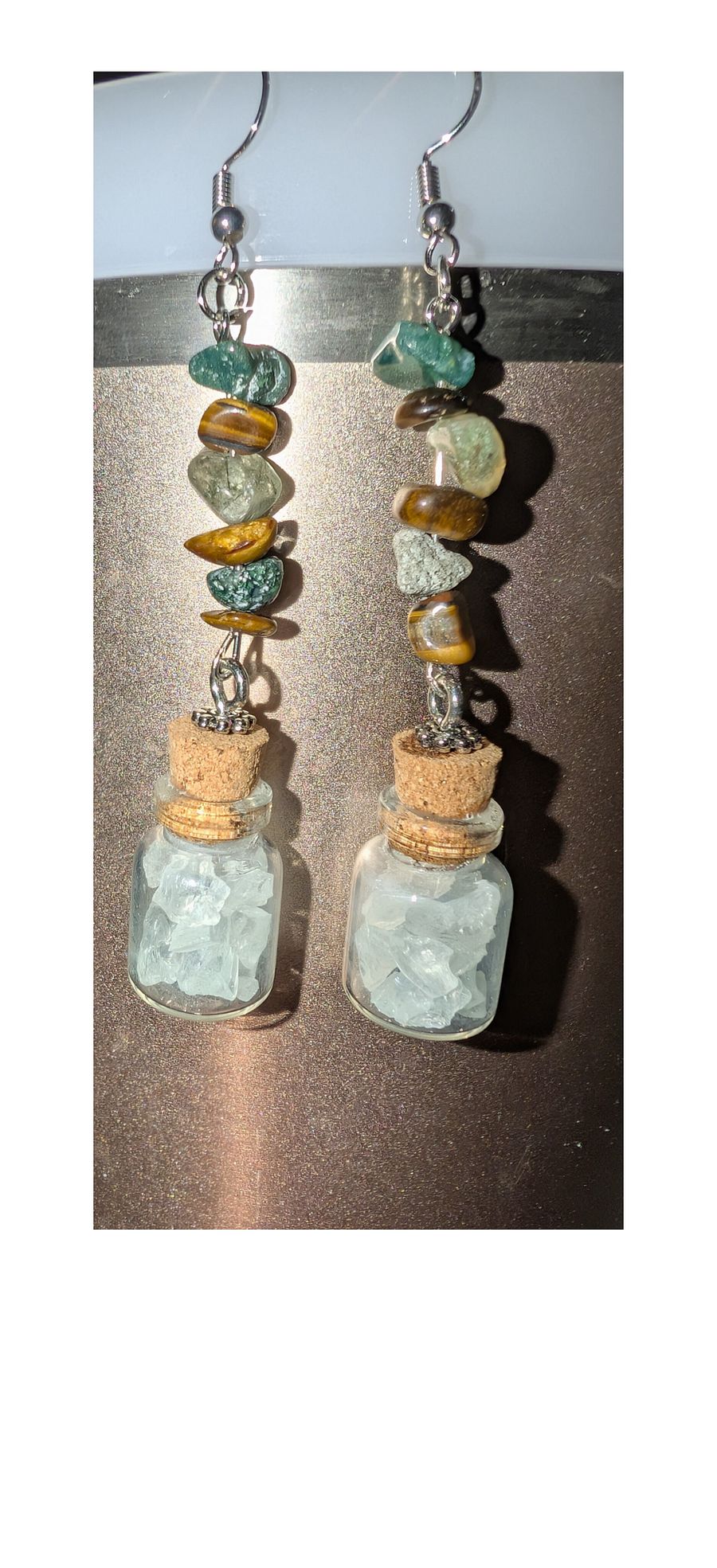 Crystal Dangle Earrings With " Crystal Jar" Charms! product image (2)