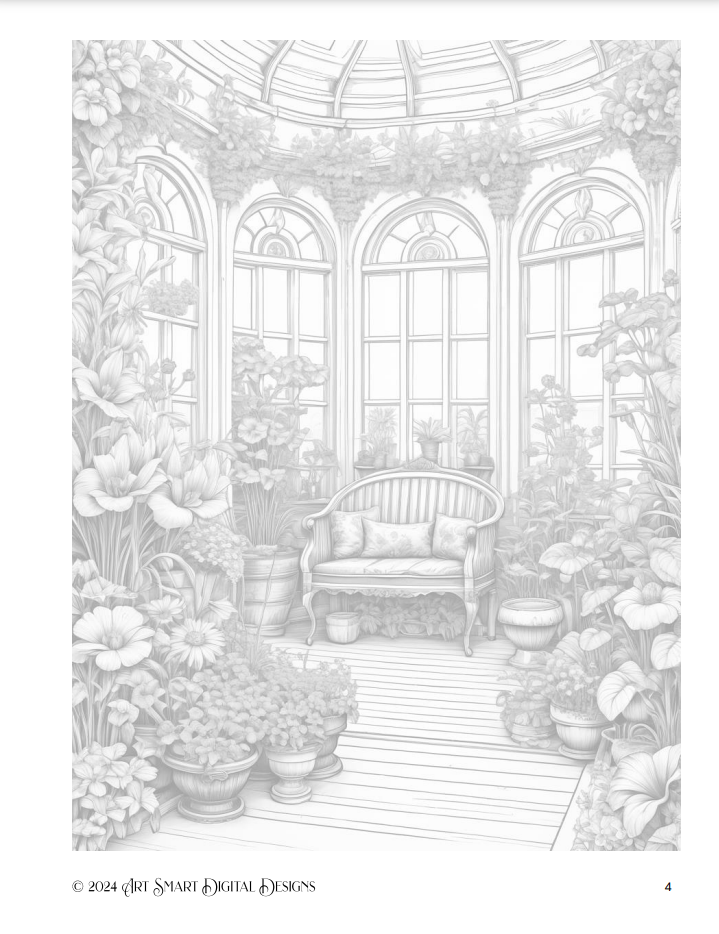 FREE Sample Pages from Flowers Coloring Book for Adults and Teens product image (4)