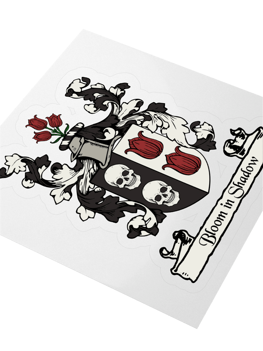Bloom in Shadow Coat of Arms Kiss Cut Sticker product image (7)