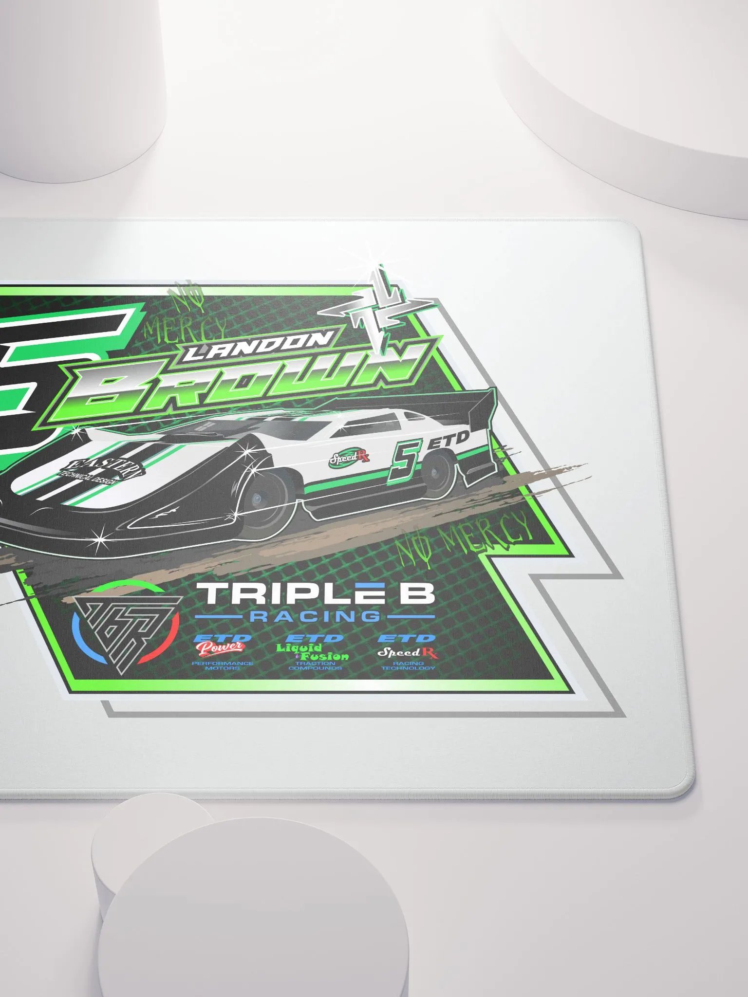 Landon Brown Late Model Mouse Pad (Light Grey) product image (5)