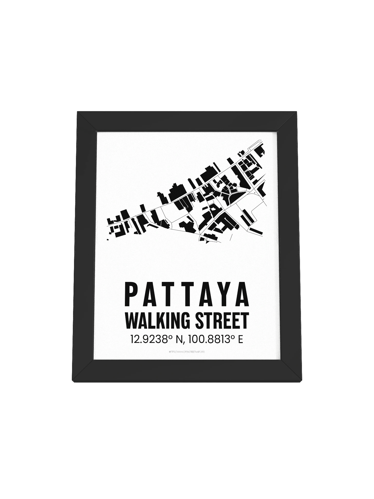 Pattaya Walking Street Map White product image (1)