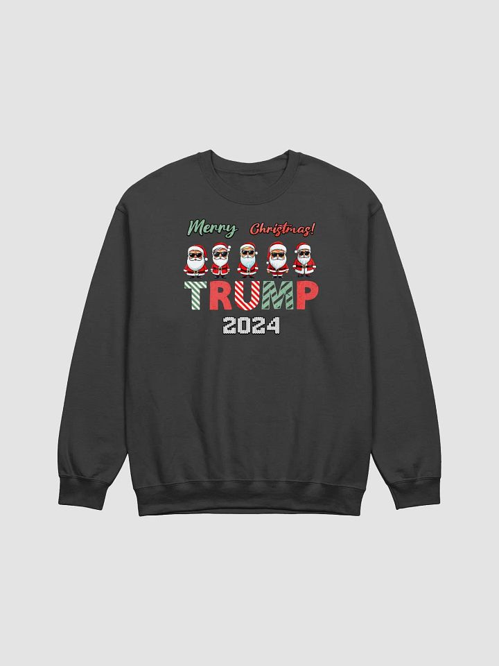 MERRY CHRISTMAS TRUMP 2024 UNISEX CHRISTMAS SWEATER VICTORY PATRIOTIC SWEATSHIRT FOR LOYAL TRUMP SUPPORTERS USA POLITICS APPAREL BOLD STATEMENT ELECTION TEE product image (2)