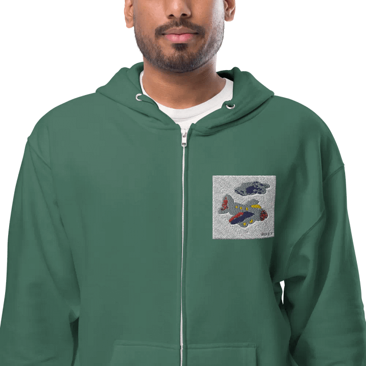 Kid Airplane (Independent Trading Co. Fleece Zip Up Hoodie) product image (2)