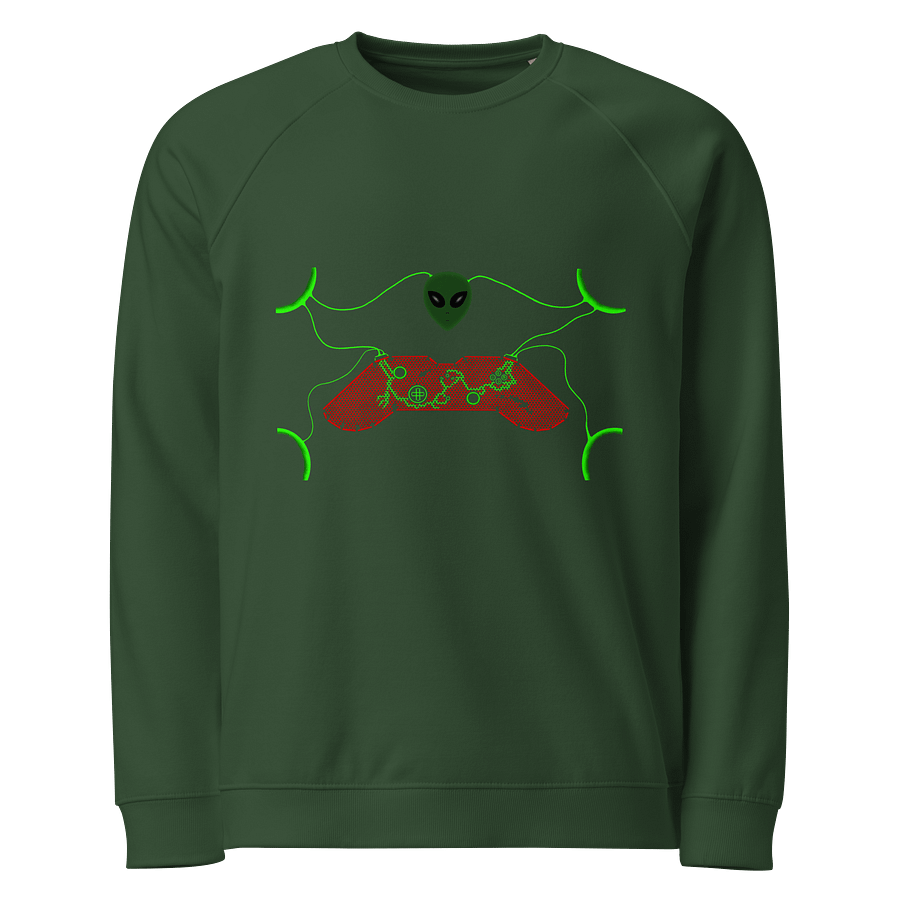 Galactic Alien Unisex Raglan Sweatshirt product image (1)