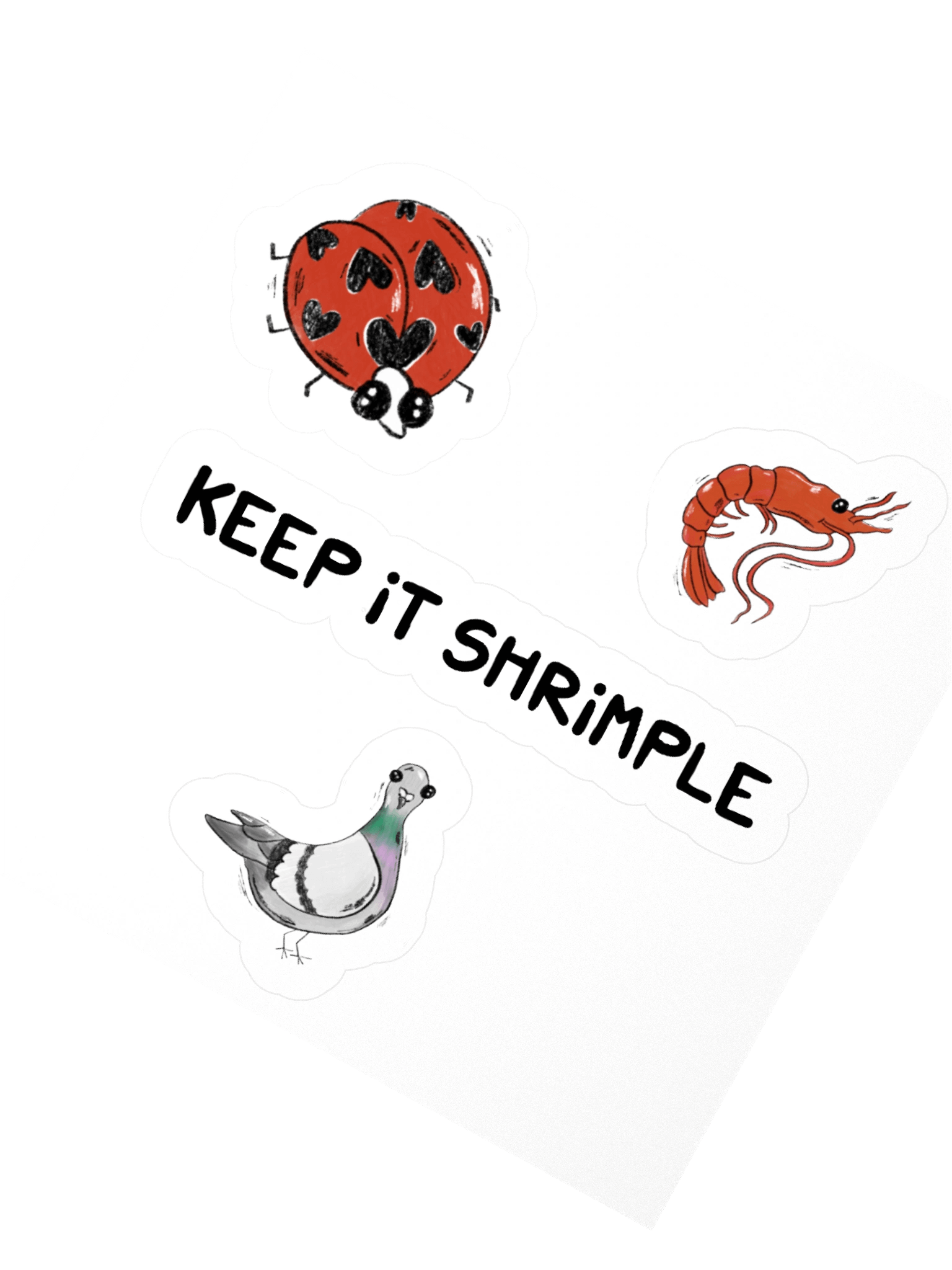 Shrimply The Best Kiss Cut Sticker Set product image (6)